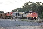 T342-T333-S302 leading the up loaded mineral sands train through Beulah on the afternoon of Sunday 14th April 2013